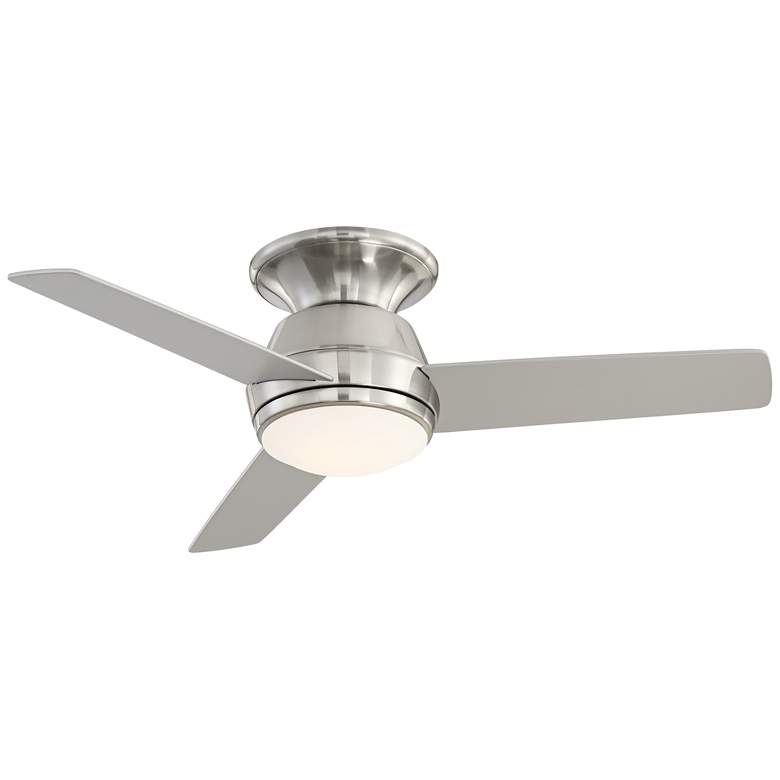 44&quot; Marbella Breeze Brushed Nickel LED Hugger Ceiling Fan with Remote
