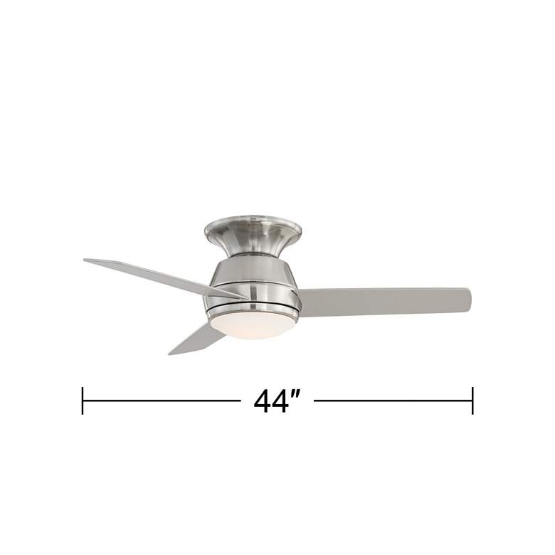 Image 7 44" Marbella Breeze Brushed Nickel LED Hugger Ceiling Fan with Remote more views