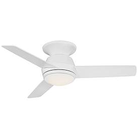 Image2 of 44" Marbella Breeze White Modern LED Hugger Ceiling Fan with Remote