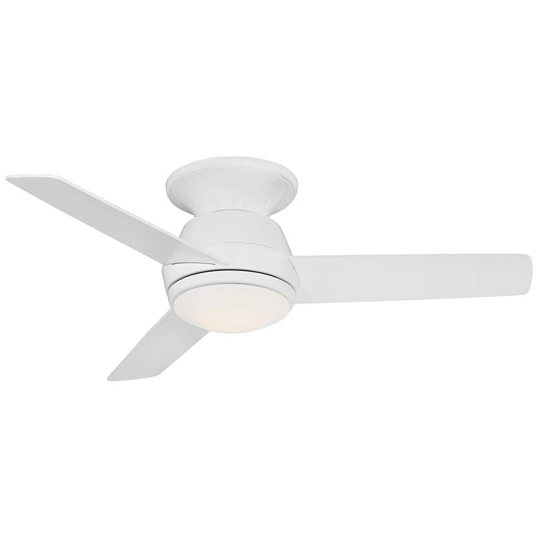 Image 2 44" Marbella Breeze White Modern LED Hugger Ceiling Fan with Remote