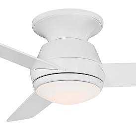 Image3 of 44" Marbella Breeze White Modern LED Hugger Ceiling Fan with Remote more views