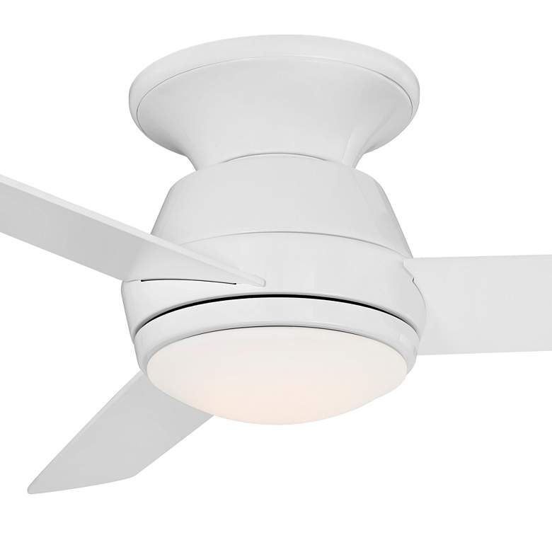 Image 3 44" Marbella Breeze White Modern LED Hugger Ceiling Fan with Remote more views