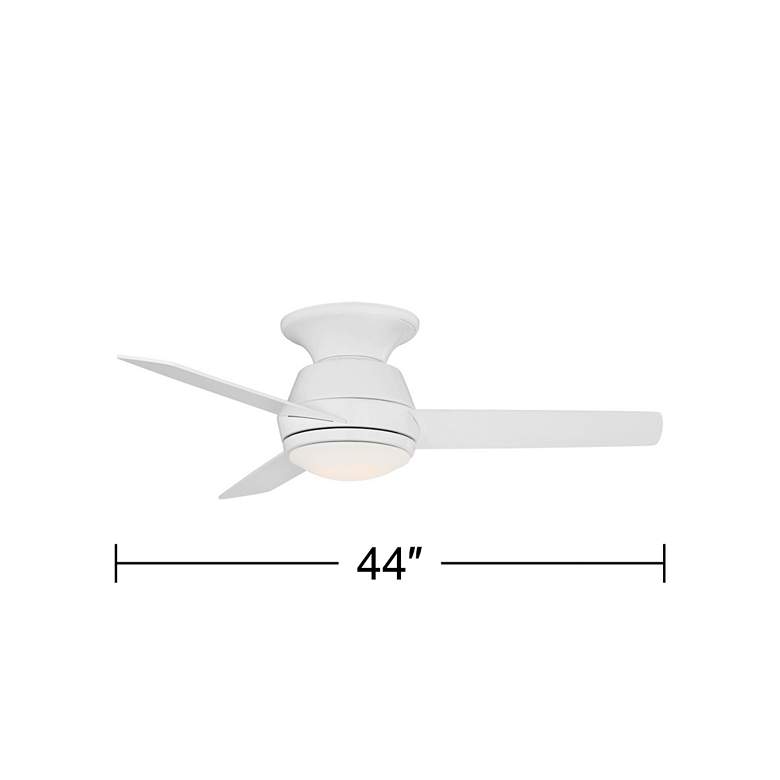 Image 7 44" Marbella Breeze White Modern LED Hugger Ceiling Fan with Remote more views