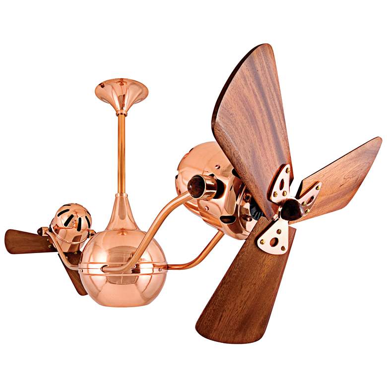 Image 2 44" Matthews Vent Bettina Copper Dual-Head Fan with Wall Control