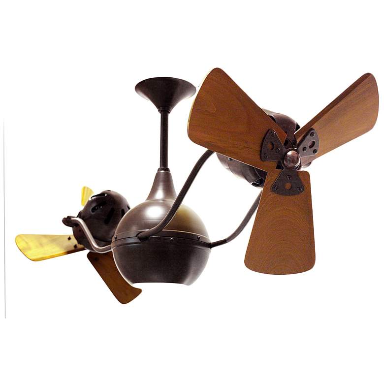 Image 1 44" Matthews Vent Bettina Damp Bronze Rotational Fan with Wall Control