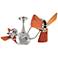 44" Matthews Vent Bettina Dual-Head Chrome Ceiling Fan