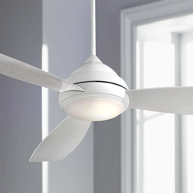 Image 1 44 inch Minka Aire Concept 1 White Ceiling Fan