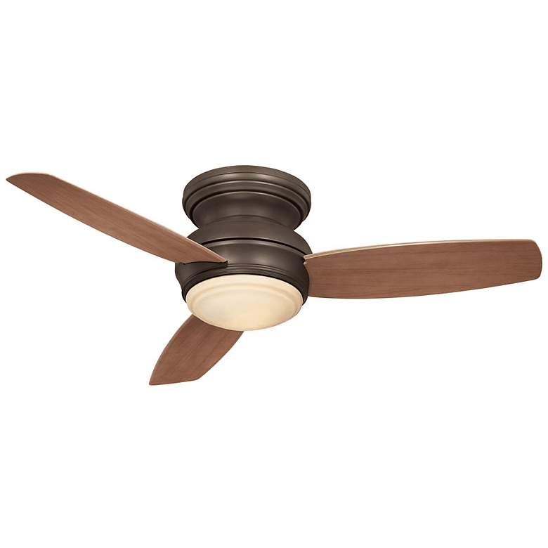 Image 2 44" Minka Aire Concept Bronze LED Flushmount Fan with Wall Control