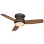 2_44" Minka Aire Concept Bronze LED Flushmount Fan with Wall Control