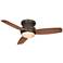 44" Minka Aire Concept Bronze LED Flushmount Fan with Wall Control