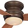 3_44" Minka Aire Concept Bronze LED Flushmount Fan with Wall Control more views