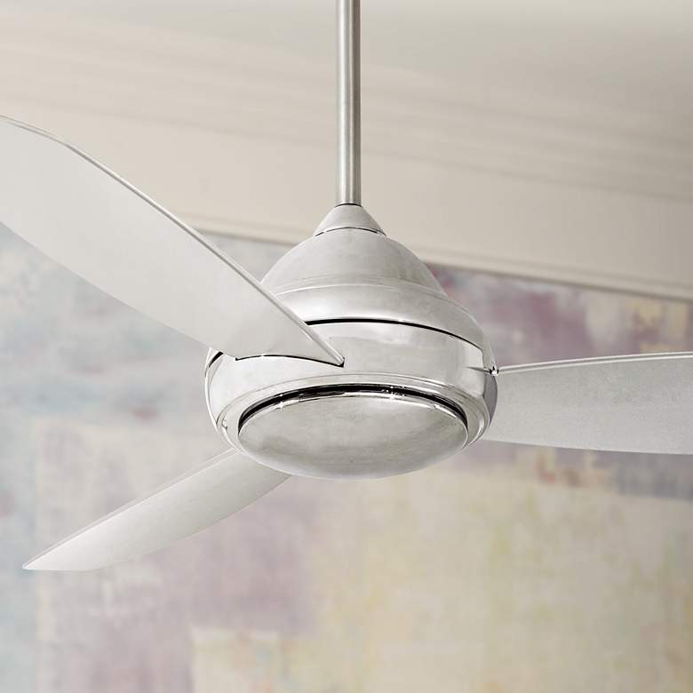 Image 1 44 inch Minka Aire Concept I Polished Nickel Ceiling Fan