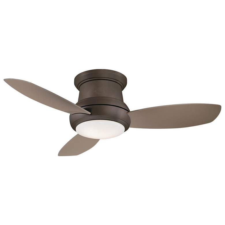 Image 5 44" Minka Aire Concept II Bronze Flushmount LED Fan with Remote more views