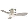 2_44" Minka Aire Concept II Brushed Steel Flushmount LED Fan with Remote