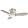 44" Minka Aire Concept II Brushed Steel Flushmount LED Fan with Remote