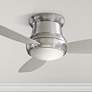1_44" Minka Aire Concept II Brushed Steel Flushmount LED Fan with Remote