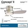 3_44" Minka Aire Concept II Brushed Steel Flushmount LED Fan with Remote more views