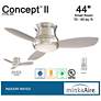 4_44" Minka Aire Concept II Brushed Steel Flushmount LED Fan with Remote more views