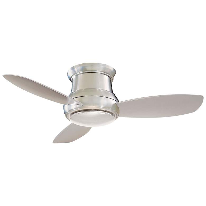 Image 5 44" Minka Aire Concept II Brushed Steel Flushmount LED Fan with Remote more views