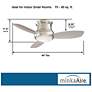 7_44" Minka Aire Concept II Brushed Steel Flushmount LED Fan with Remote more views