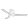 2_44" Minka Aire Concept II White Flushmount LED Ceiling Fan with Remote