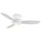 44" Minka Aire Concept II White Flushmount LED Ceiling Fan with Remote