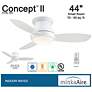 4_44" Minka Aire Concept II White Flushmount LED Ceiling Fan with Remote more views