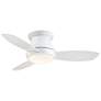 5_44" Minka Aire Concept II White Flushmount LED Ceiling Fan with Remote more views