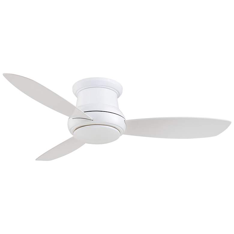 Image 6 44" Minka Aire Concept II White Flushmount LED Ceiling Fan with Remote more views