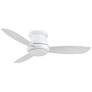 6_44" Minka Aire Concept II White Flushmount LED Ceiling Fan with Remote more views