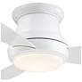 7_44" Minka Aire Concept II White Flushmount LED Ceiling Fan with Remote more views