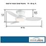 44" Minka Aire Concept II White Flushmount LED Ceiling Fan with Remote