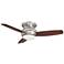 44" Minka Aire Concept Pewter Flushmount LED Fan with Wall Control