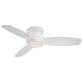 Image2 of 44" Minka Aire Concept White Flushmount LED Fan with Wall Control