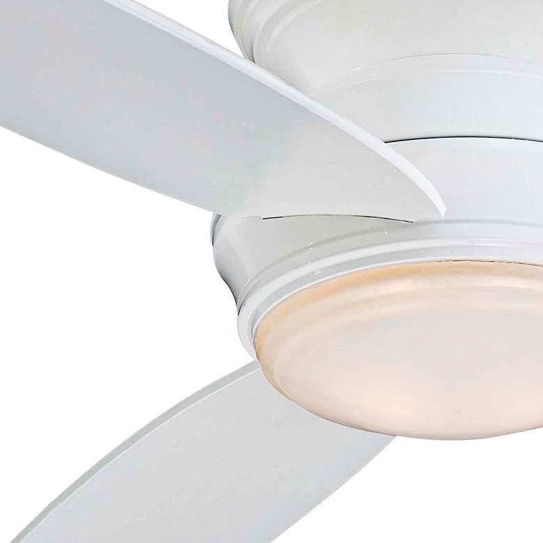 Image 3 44 inch Minka Aire Concept White Flushmount LED Fan with Wall Control more views