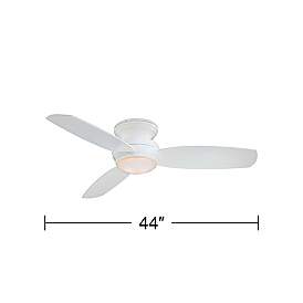 Image5 of 44" Minka Aire Concept White Flushmount LED Fan with Wall Control more views