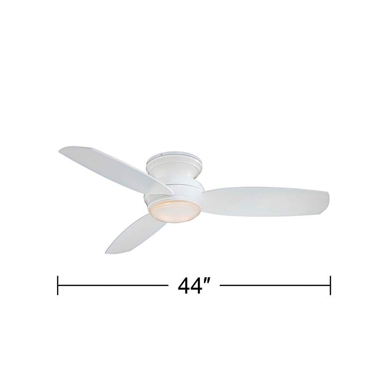 Image 5 44 inch Minka Aire Concept White Flushmount LED Fan with Wall Control more views