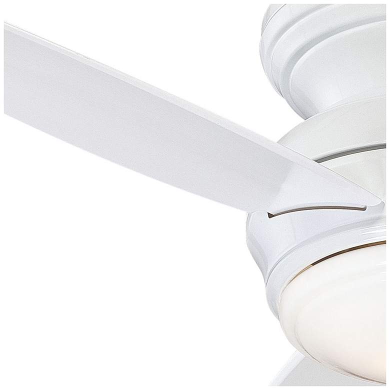 Image 5 44 inch Minka Aire Concept White Flushmount LED Fan with Wall Control more views