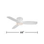 44" Minka Aire Concept White Flushmount LED Fan with Wall Control