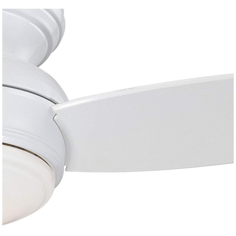 Image 6 44" Minka Aire Concept White Flushmount LED Fan with Wall Control more views
