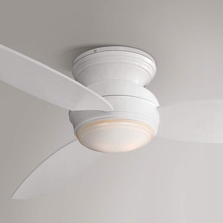 Image 1 44 inch Minka Aire Concept White Outdoor Ceiling Fan