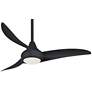 44" Minka Aire Light Wave Coal Finish LED Ceiling Fan with Remote