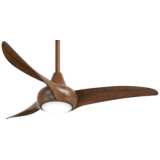 44&quot; Minka Aire Light Wave Distressed Koa LED Ceiling Fan with Remote