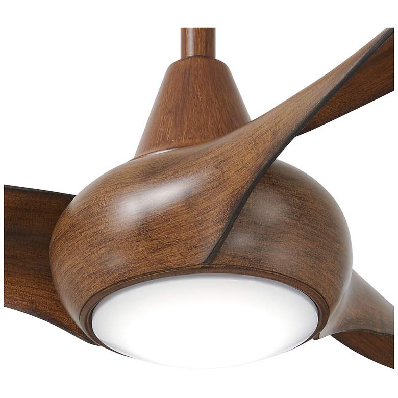 Image 3 44" Minka Aire Light Wave Distressed Koa LED Ceiling Fan with Remote more views