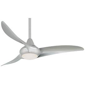 Image2 of 44" Minka Aire Light Wave Silver LED Modern Ceiling Fan with Remote
