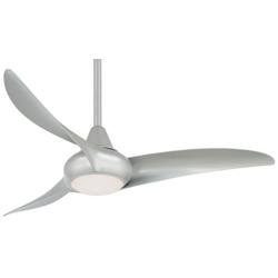 44&quot; Minka Aire Light Wave Silver LED Modern Ceiling Fan with Remote