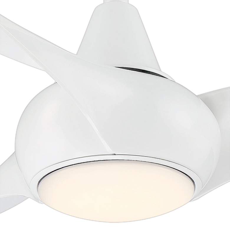 Image 3 44" Minka Aire Light Wave White Modern LED Ceiling Fan with Remote more views