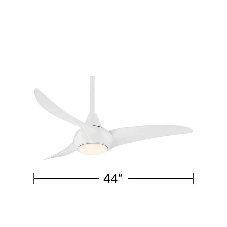Image 6 44 inch Minka Aire Light Wave White Modern LED Ceiling Fan with Remote more views