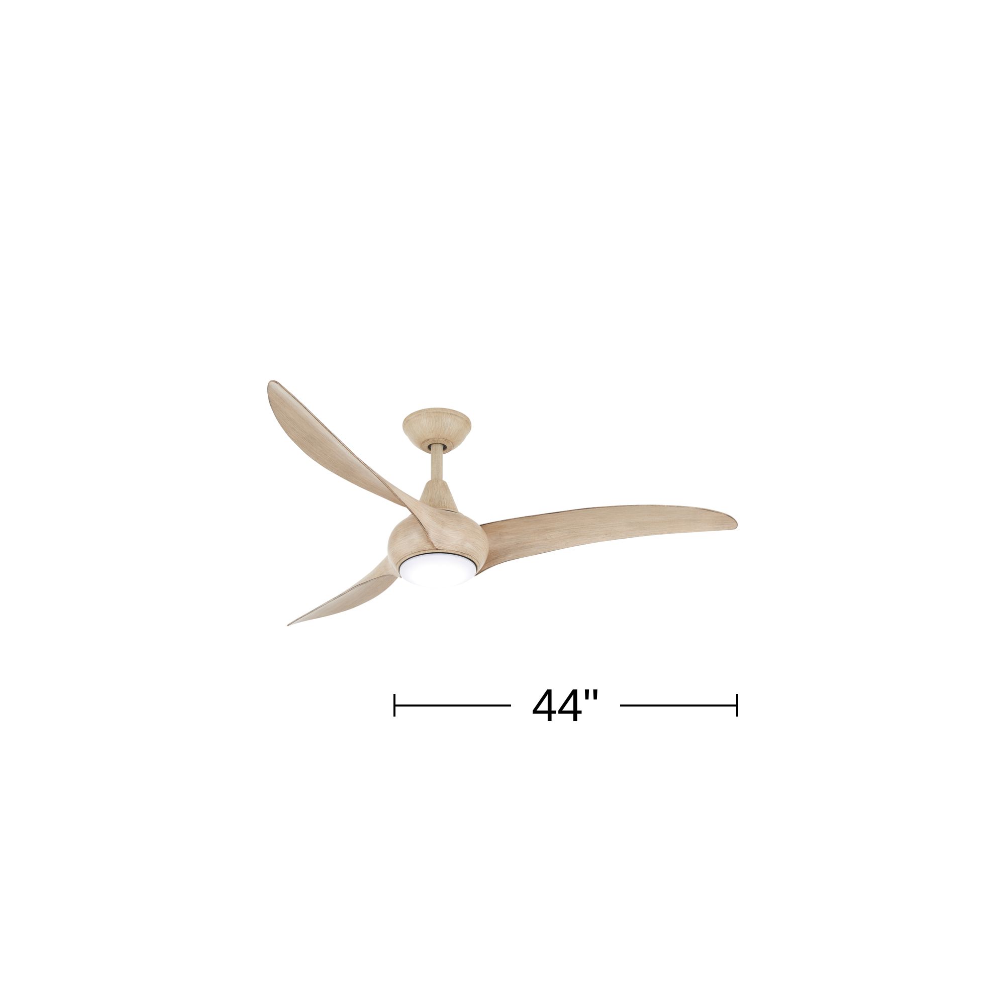 Image 2 44" Minka Aire Light Wave White Oak Indoor LED Ceiling Fan with Remote more views