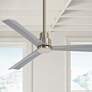 44" Minka Aire Simple Brushed Nickel Outdoor Ceiling Fan with Remote